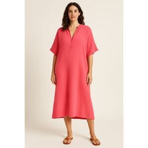 Raquel Allegra Peasant Dress in Faded Cerise Gauze Medley Size 3 (L/XL)